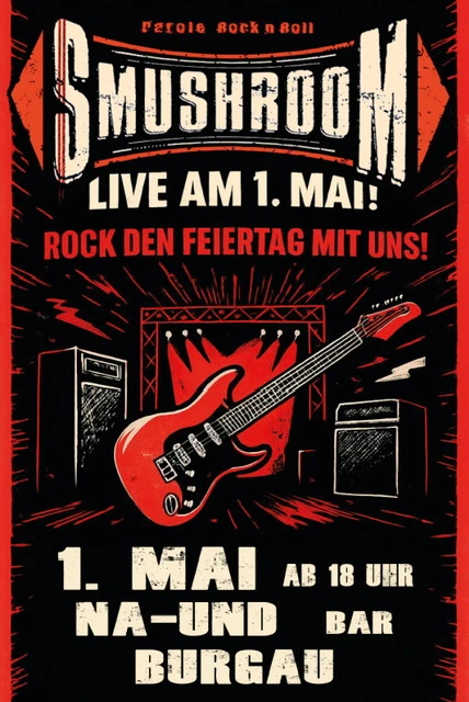 Smushroom Live am 01.05.26 im NA UND in Burgau
